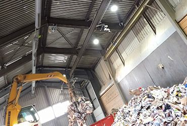 Infrarot-Brandfrüherkennung in einer Entsorgungsanlage