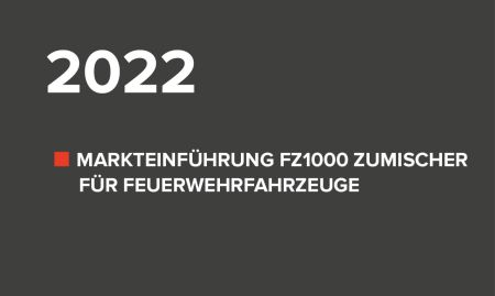 2022: Markteinführung FZ1000 Zumischer für Feuerwehrfahrzeuge
