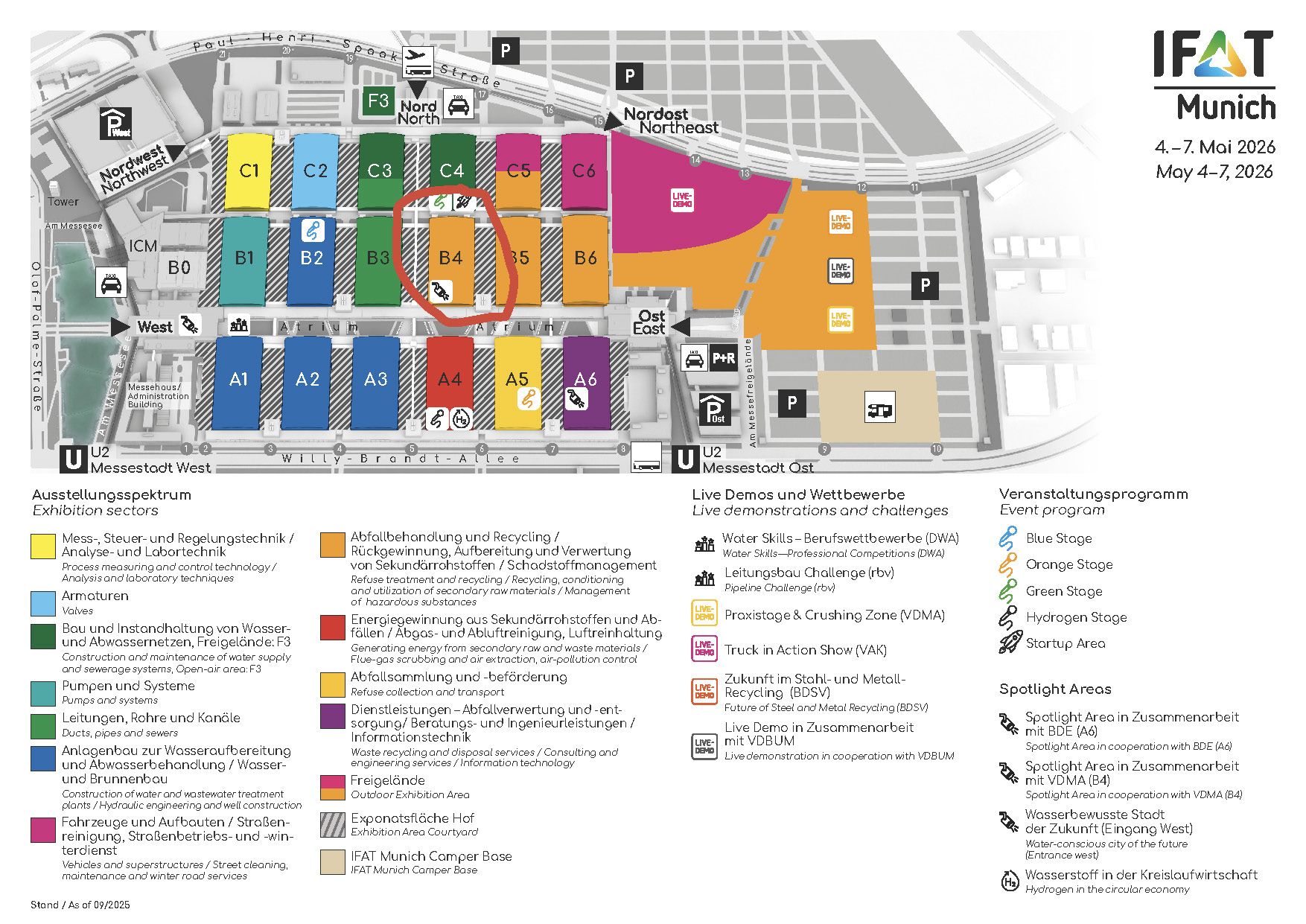 IFAT Munich 2026 Geländeplan