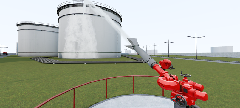 Löschmonitor in virtueller FireDos Welt