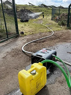 FireDos DZ1000 to produce wetting agent at an embarkment fire
