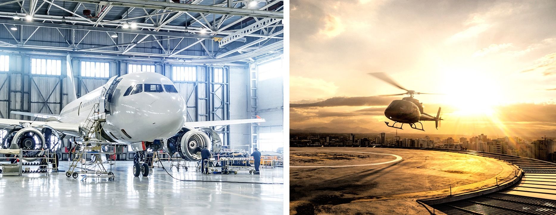 Fire protection for aircraft hangars and helipads