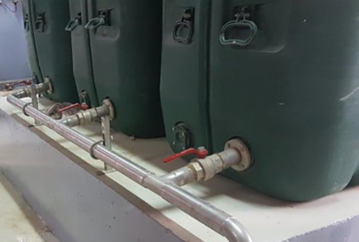 IBC Container as foam agent tank