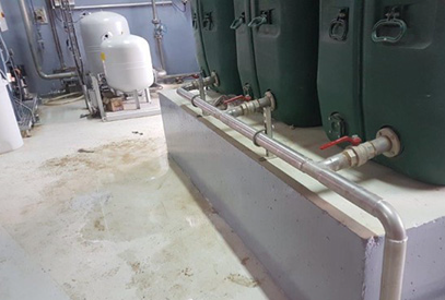 IBCS containers as foam agent tank