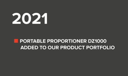 2021: Launch DZ1000 portable proportioner