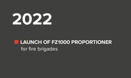 2022: Launch of FZ1000 proportioner for fire brigades