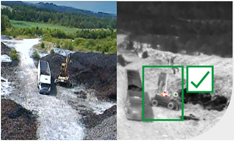 Switching between infrared and video images Switching between infrared and video images