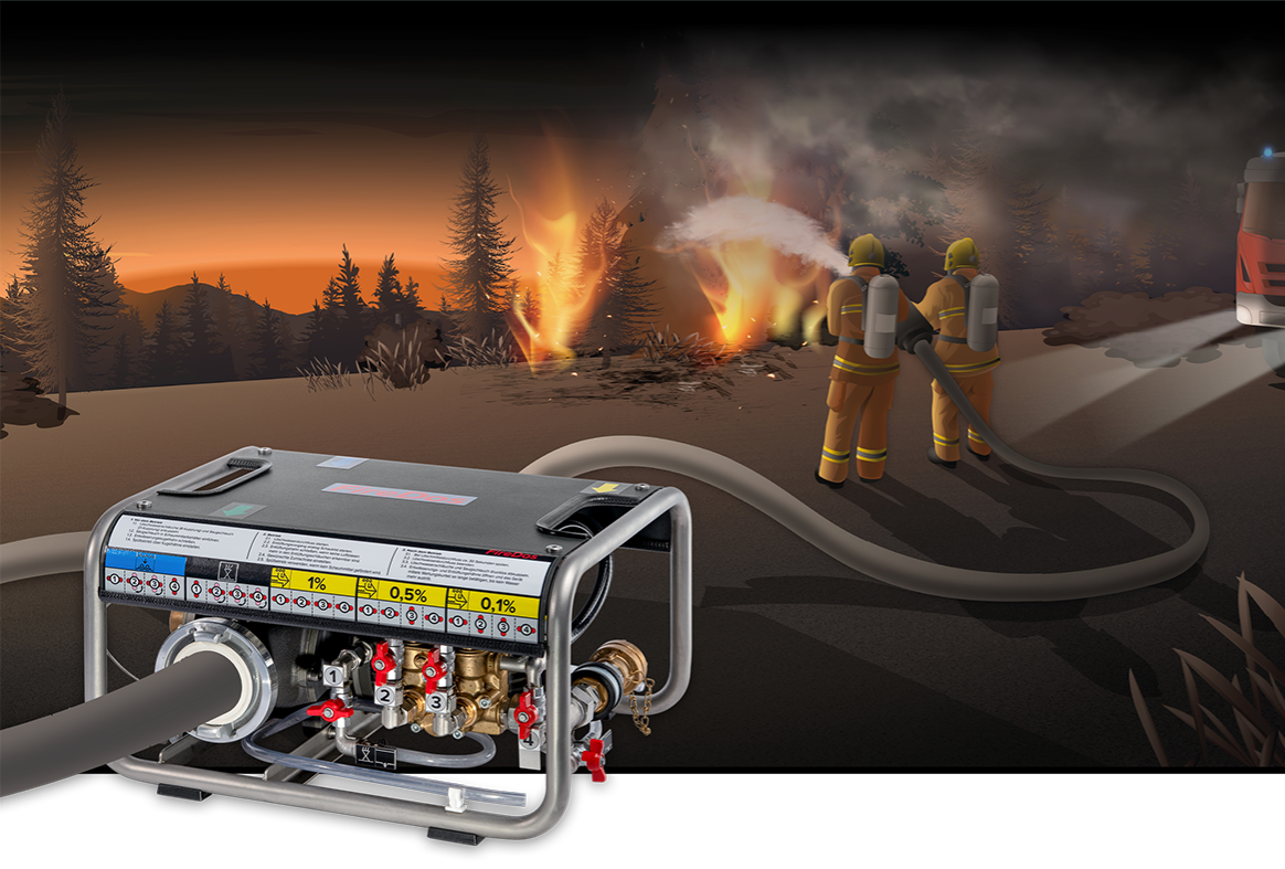 DZ1000 light proportioner for fire brigades