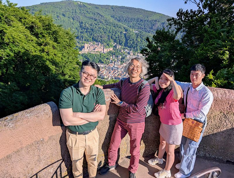 Shilla Fire in Heidelberg with the castle in the background Shilla Fire in Heidelberg with the castle in the background