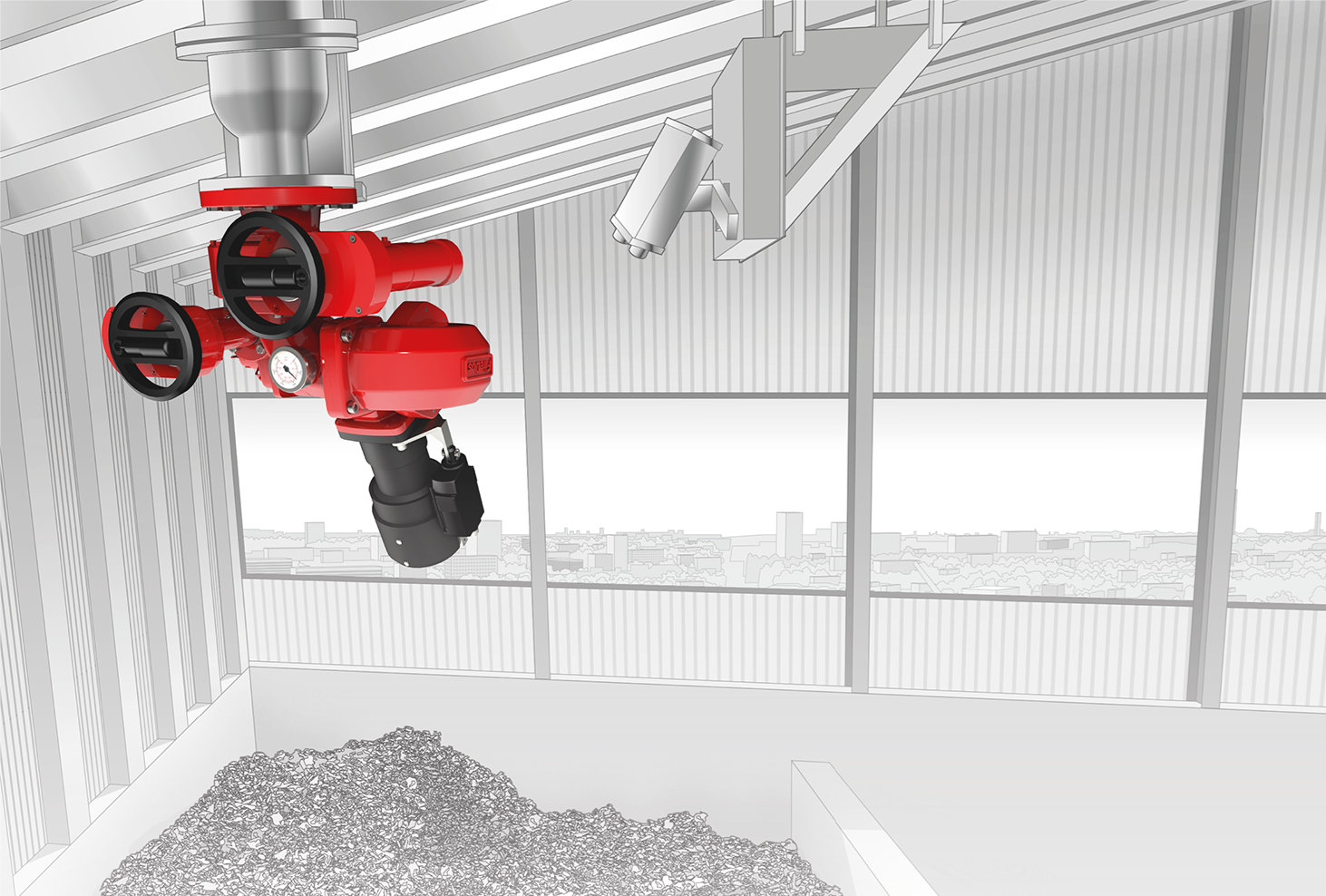 Automated extinguishing with heat detection