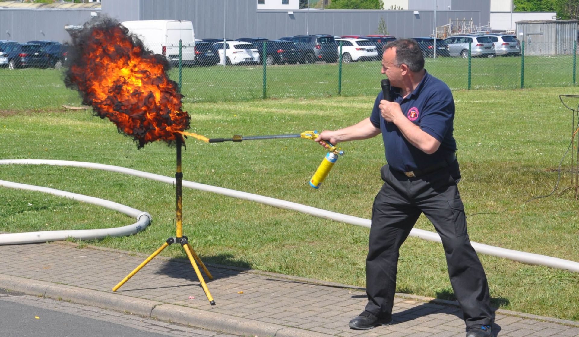 Live demonstration of a gas explosion