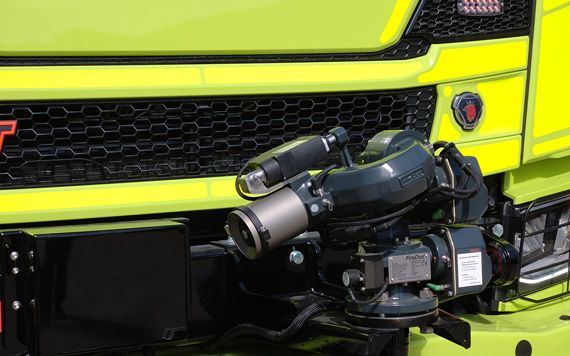 M1 as a front monitor on a tank fire truck