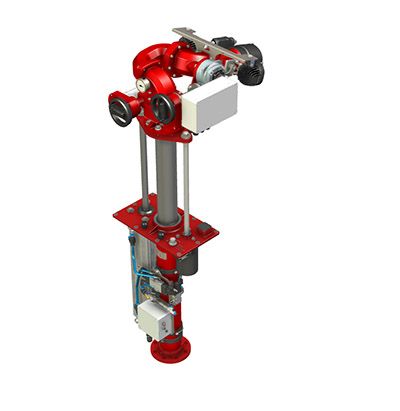 FireDos monitor lift in operating position